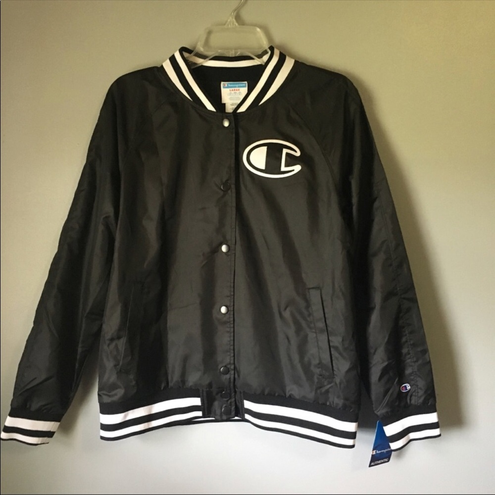Champion Black Button up jacket. NWT